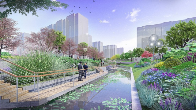 健康设计城市生活——南京八里河滨水带景观设计