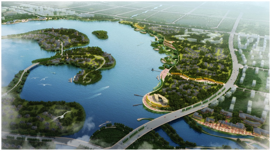 安达百悦北部湾新城北湖滨水景观设计