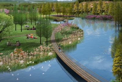 安徽阜南陶子河公园景观设计