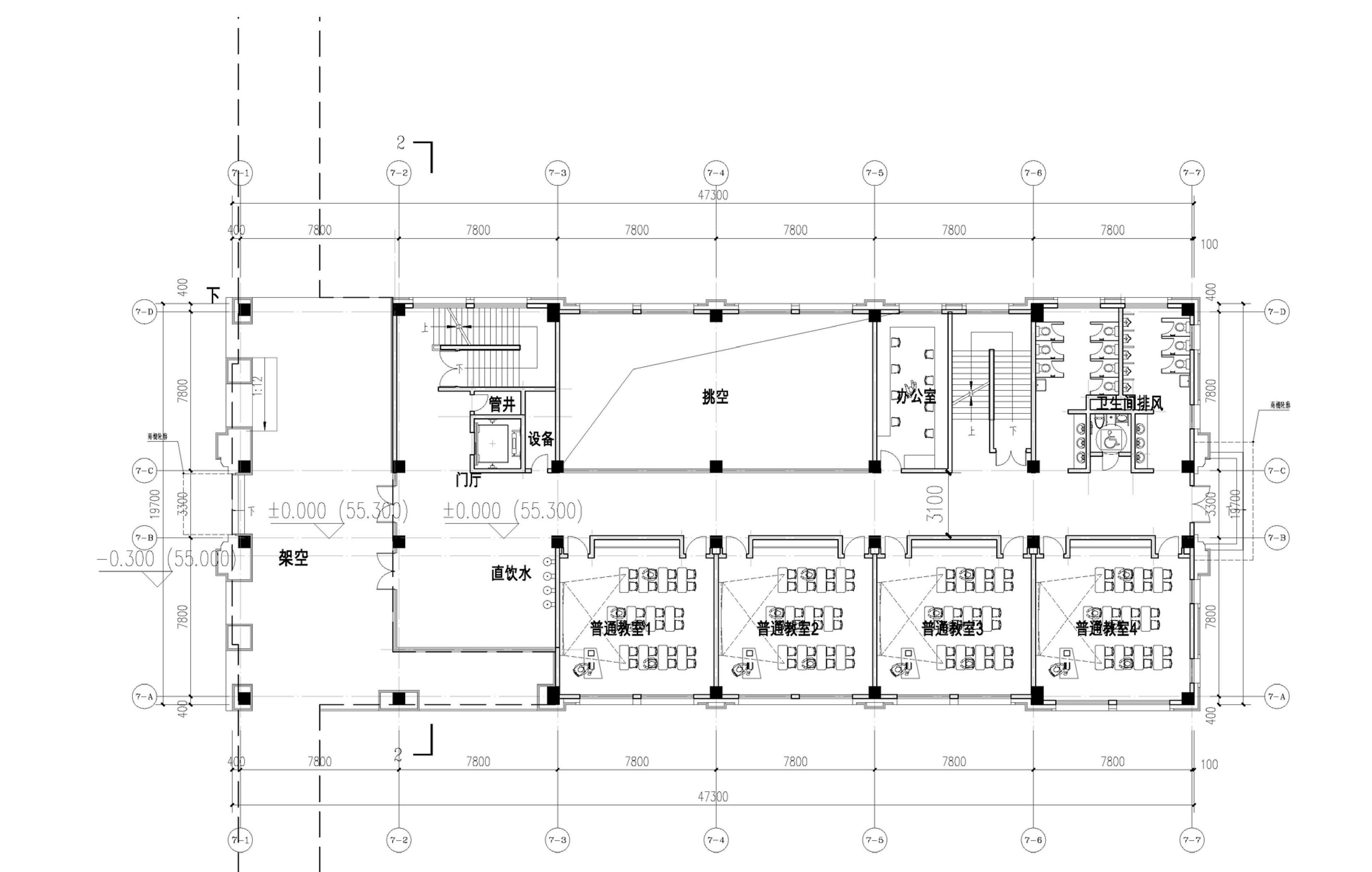 教学楼建筑平面图高清图片